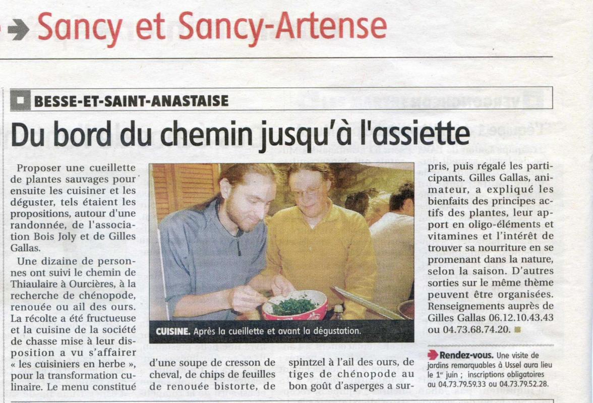 Article cuisine sauvage